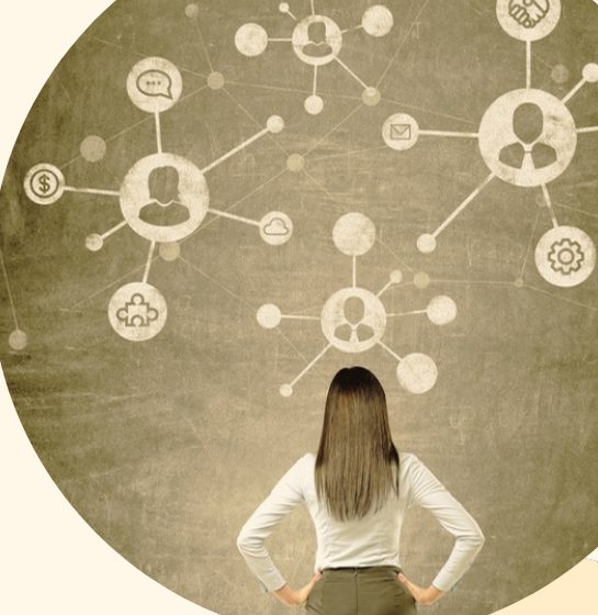 Practitioner engaging with networked systems and ideas